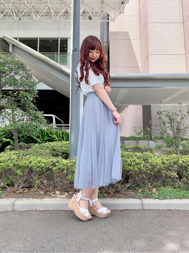 Natsumi店頭コーデ♡お気に入りチュールスカート♡なつみ