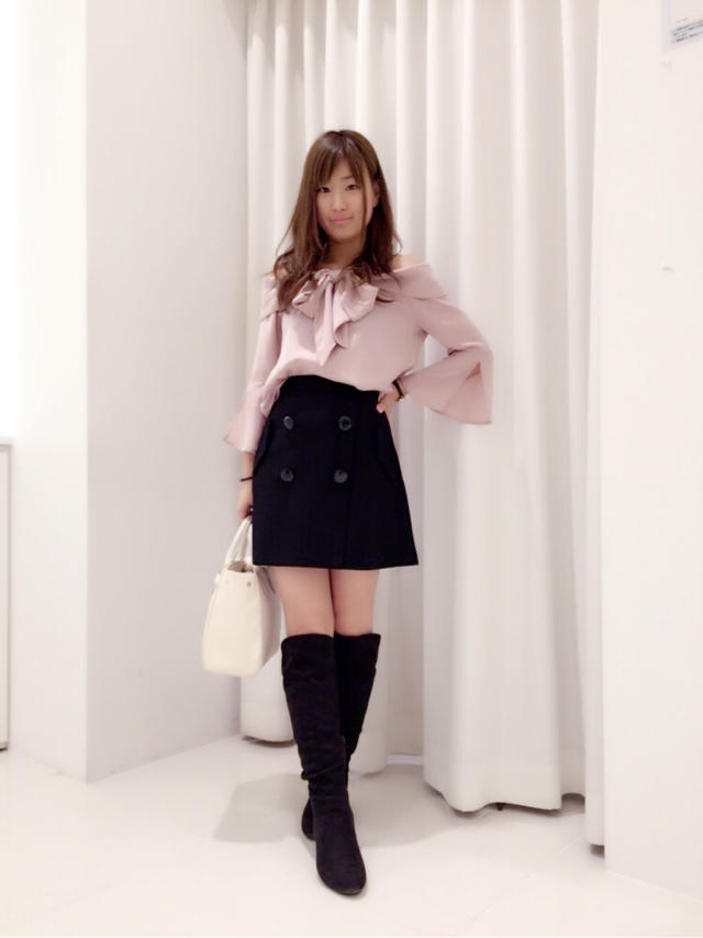 オフショルリボンブラウス♡ひなこ