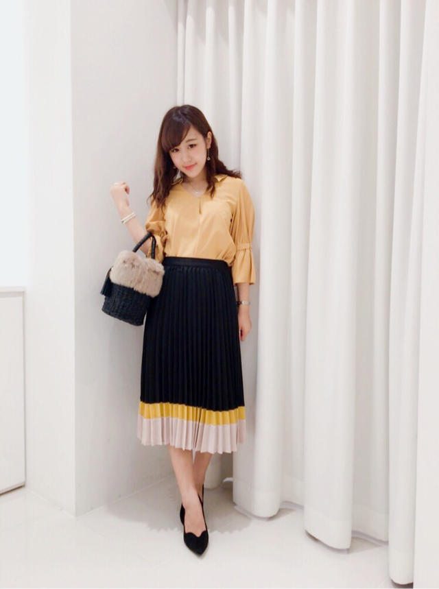 ライン入れがオシャレ❤︎プリーツスカート❤︎かなこ