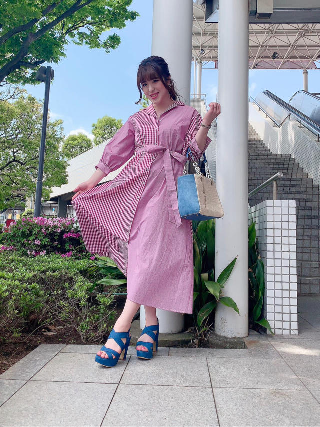 ちさと購入品♡♡ギンガムシャツワンピ♡ ちさと