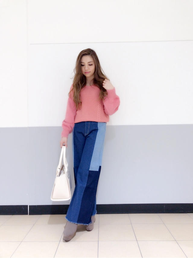 異素材切り替えでオシャレに♡なつみ