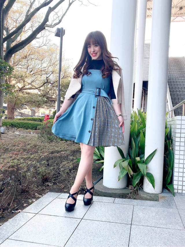 大人気♡♡配色ドッキングワンピ♡ ちさと