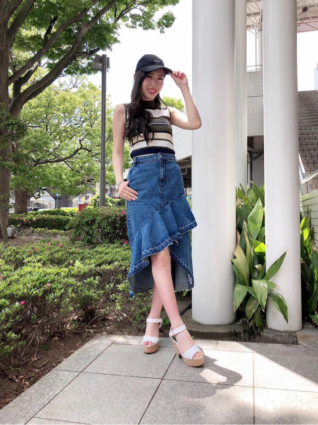 デニムイレヘムスカート♡あいり