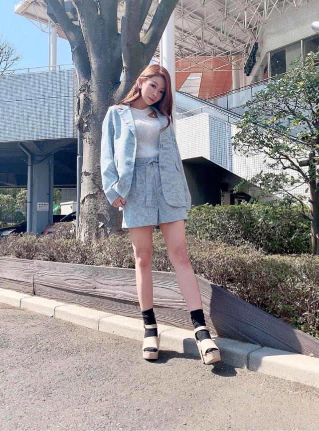 セットアップ風に♡ギンガムチェックジャケット＆パンツ♡ゆか