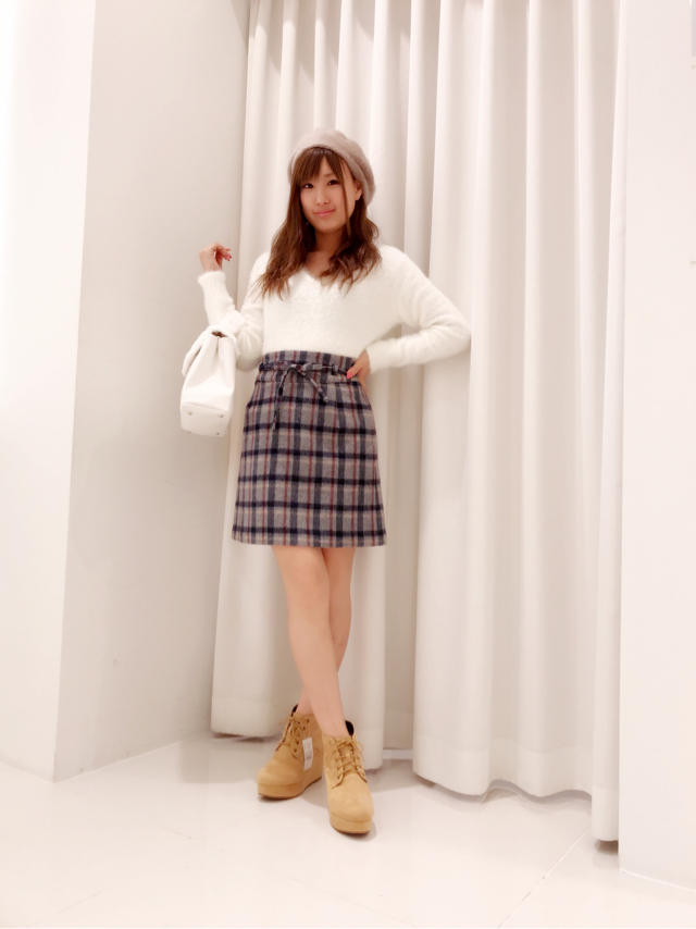 細リボン付き❤︎チェックタイトスカート❤︎かなこ