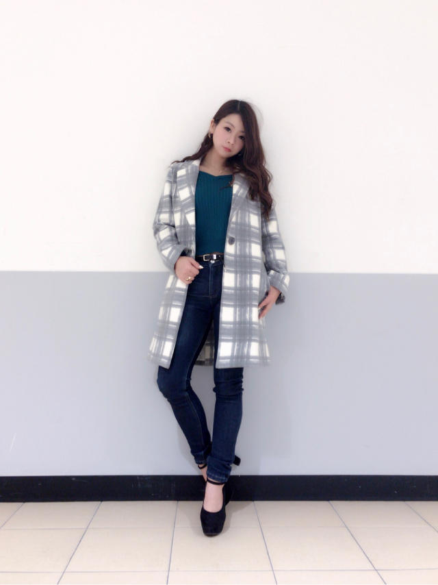 【50%OFF】チェックチェスターコート♥はるか