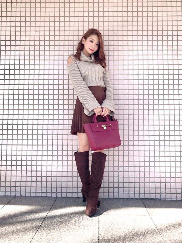 new♡肩開きオフタートルニット◡̈*❤︎かなこ