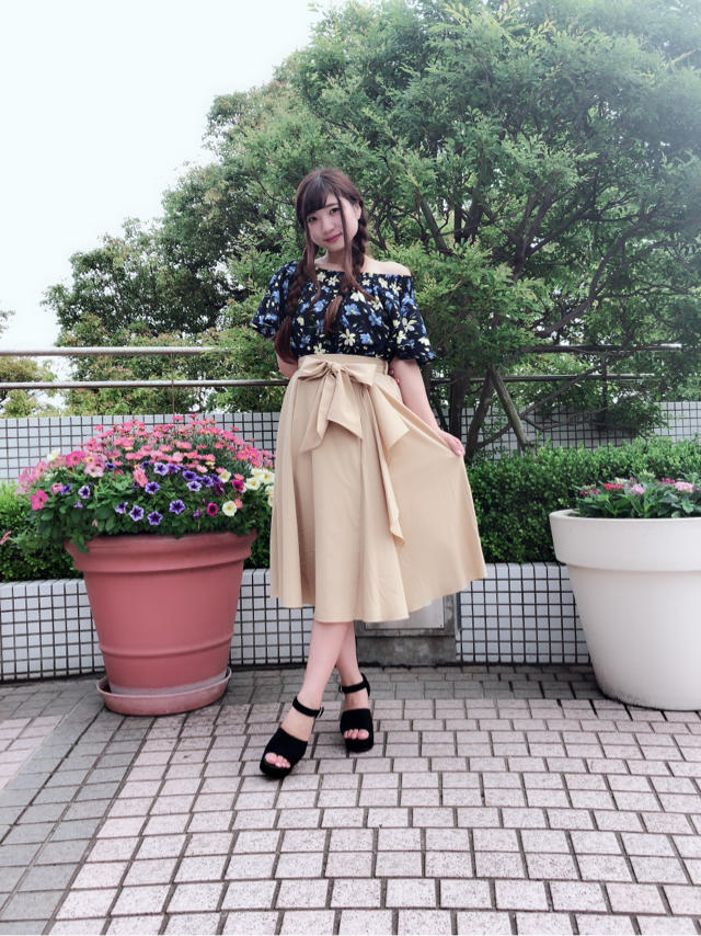 巻きスカート風♡ウエストリボンスカート♡ひなこ