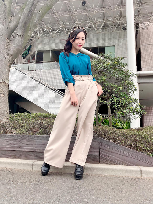 大人カジュアルに♡異素材スキッパーシャツ♡ゆか