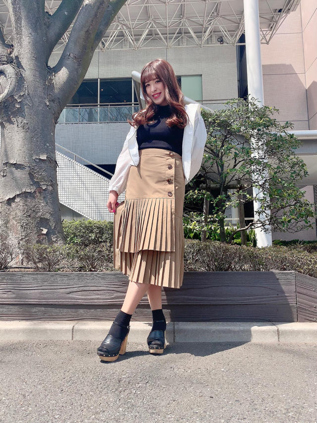 プリーツ切り替え巻きスカート♡♡かなこ