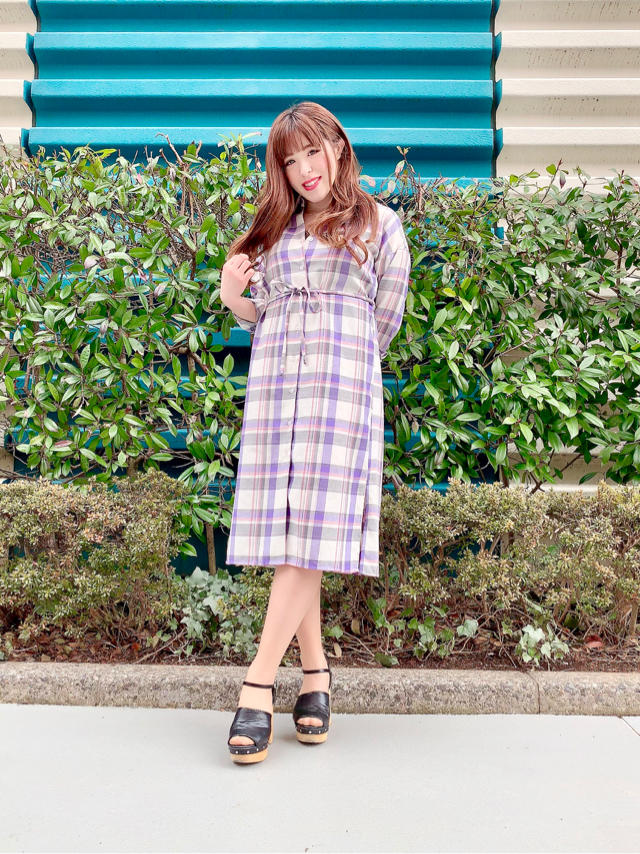 ワンピとしても羽織としても使えるロングチェックシャツ☺︎♡りさ