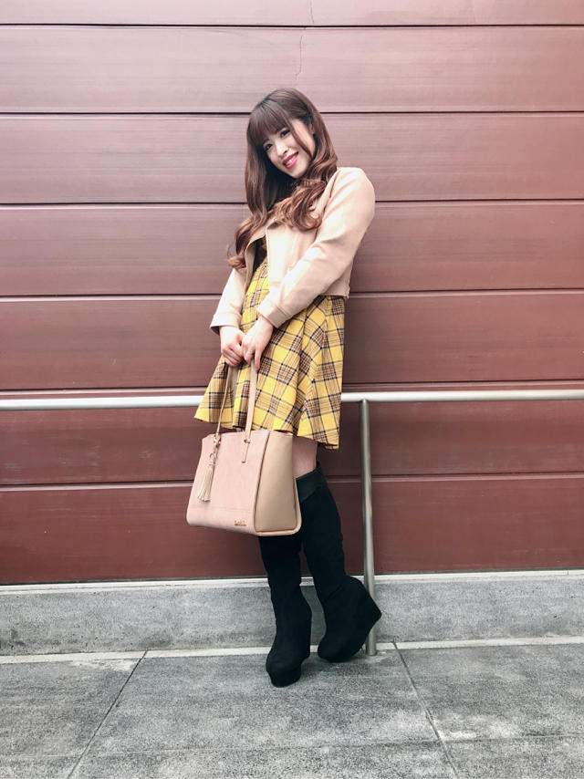 秋らしいチェックワンピース♡♡ ちさと