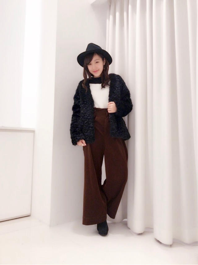 BIGシルエットファーコート☆店頭コーデ◡̈*かなこ