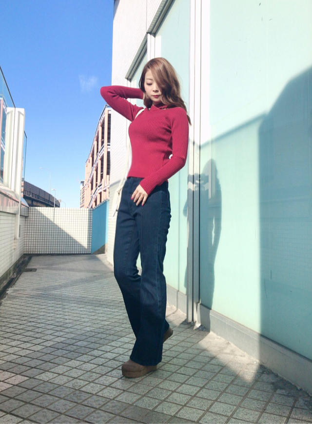 露出少なめ♡♡肩あきニットtops♡♡はるか