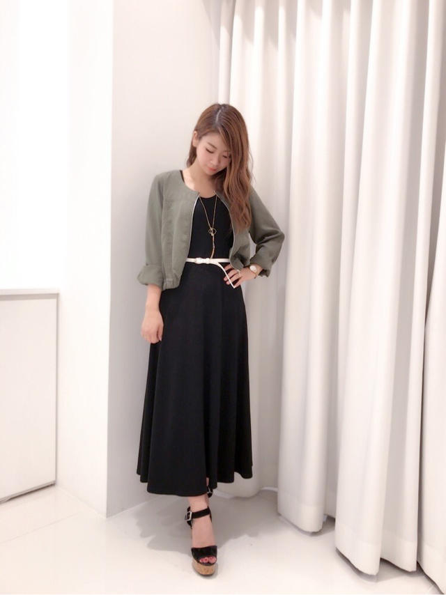 ロング丈に♥ノーカラーブルゾン♥はるか
