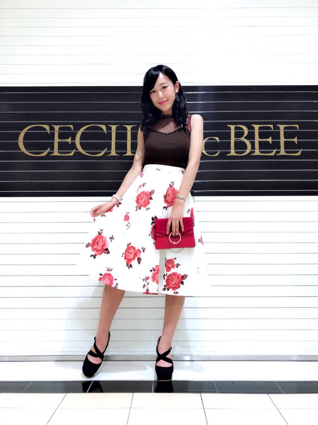 new◡̈*花柄フレアスカート♡♡かなこ