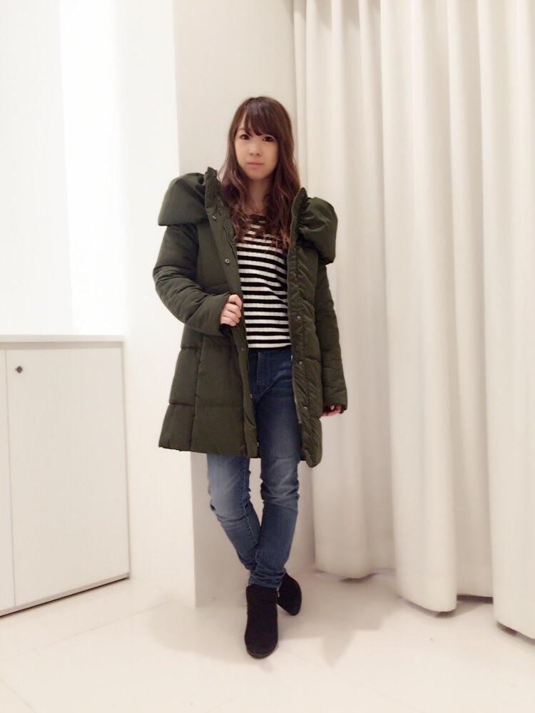 ビックカラーで小顔効果抜群(*^o^*)中綿コート