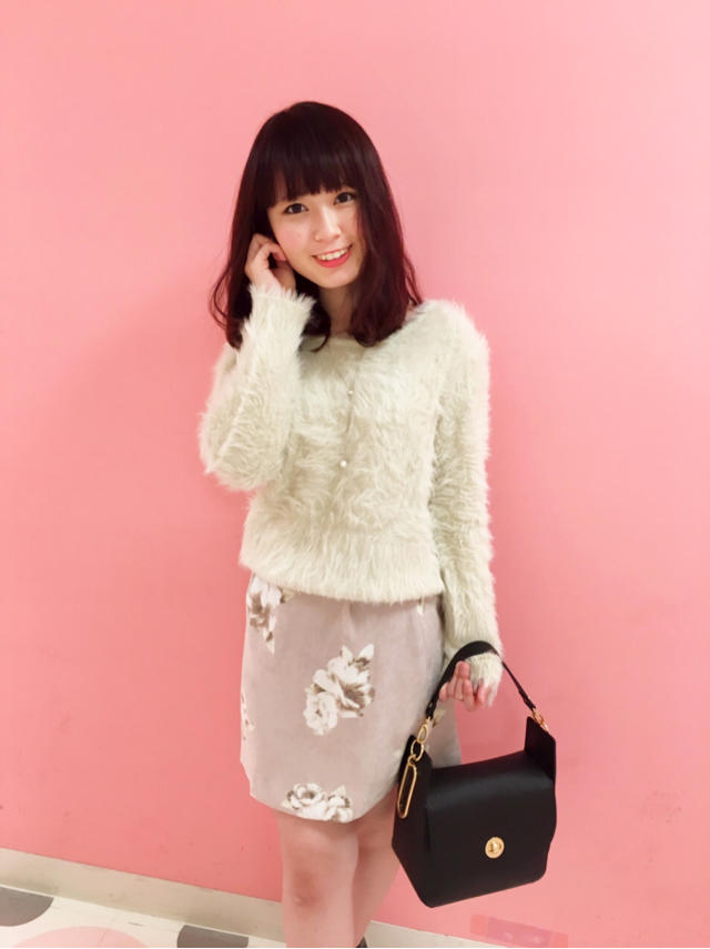 New  Arrival♡大花スウェード台形スカート*\(^o^)/*
