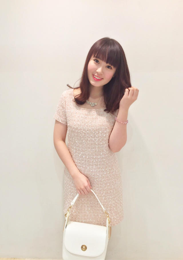 New Arrival☆ ツィード半袖ワンピース☆＼(^^)／
