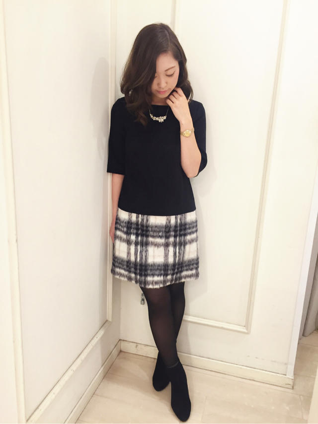 気負いなく着れる♡チェックサックワンピース