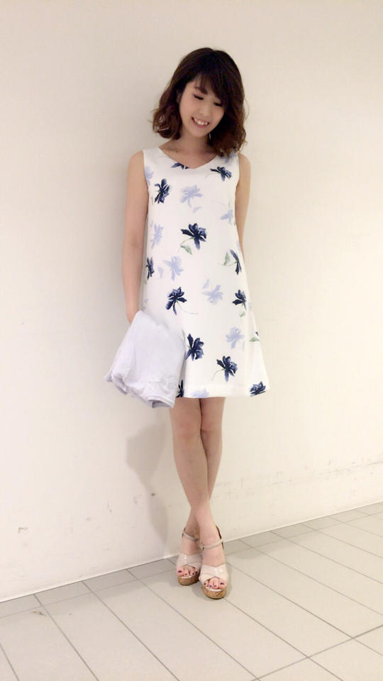 優雅な花柄ワンピcode...