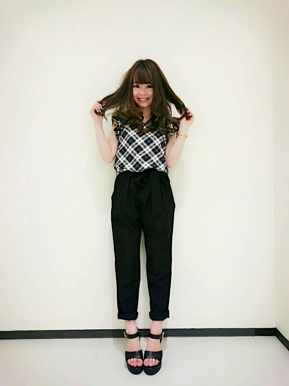 チェック柄ロンパース♡♡りぃ