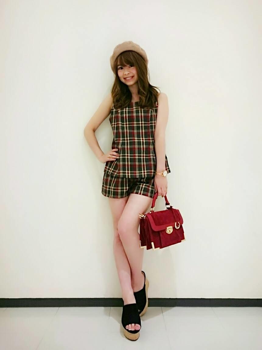 チェック柄セットアップ♡りぃ