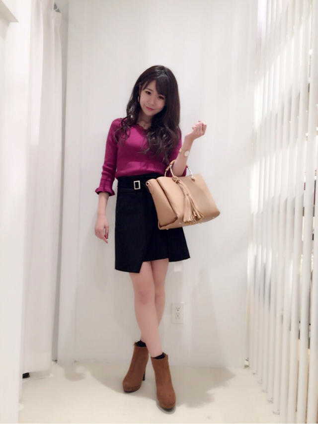 まき風ベルトつきスカート♡あやな