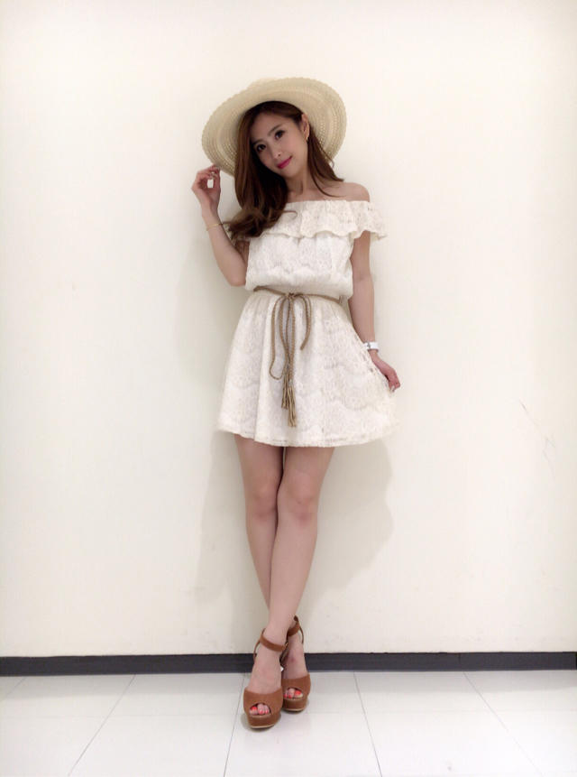 レースワンピで可愛く♡みき