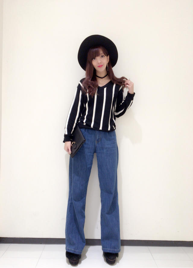 一目惚れ♡ストライプ柄ニット(*´꒳`*)Chieko
