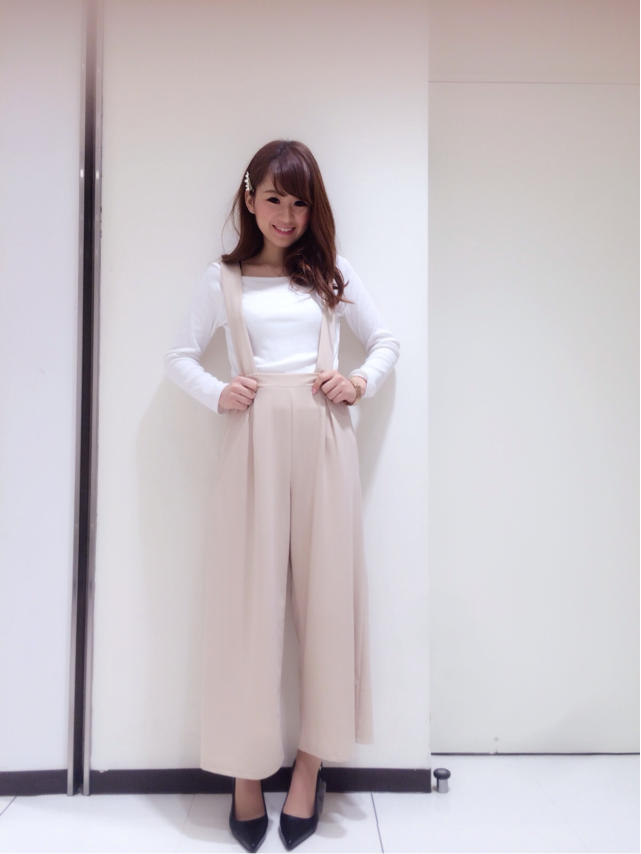 インナーsetサスペンダー付きワイドパンツ♡