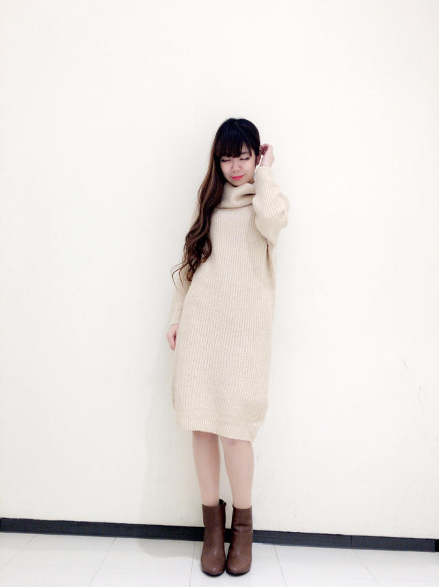 オフタートルニットワンピ♡ちほ