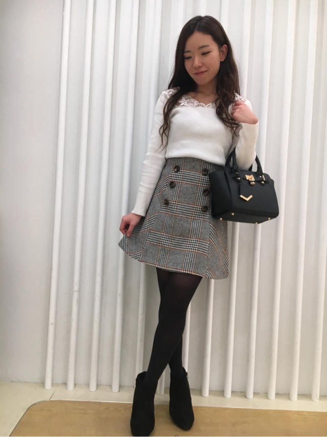 チェックフレアスカート♡あずさ