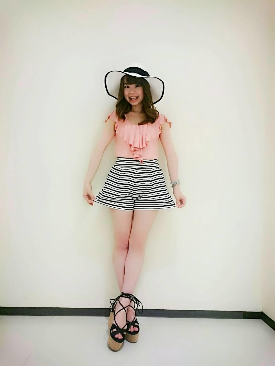 ボーダーショーパンで夏コーデ♡りぃ