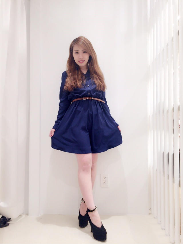 ベルト付き♡シャツワンピース(⑅•͈ᴗ•͈).:*♡Chieko