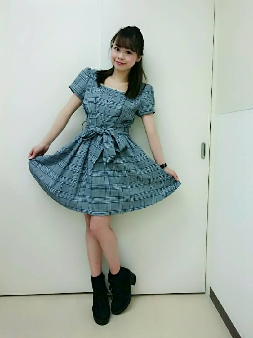 新作チェックワンピ♡りぃ