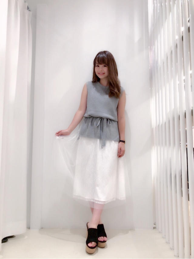 チュールスカートワンピ×ニットセット♡りぃ