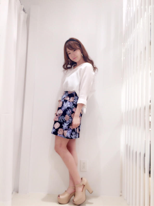 シーズンムード満載♡パイナップル柄スカート(◍•ᴗ•◍)Chieko