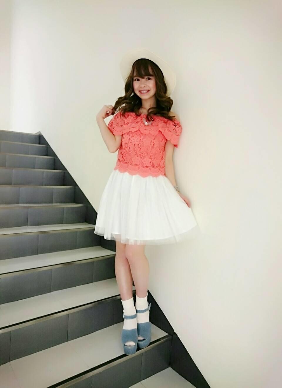 レースオフショルで夏を先取り．．．♡りぃ