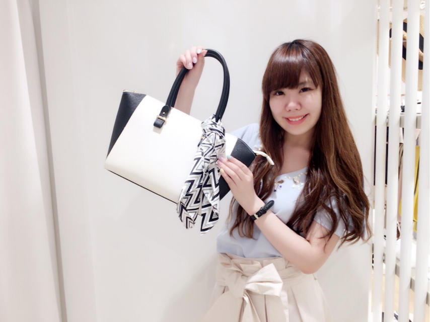 スカーフ付き♡2wayデザイン配色バッグ❥ちほ